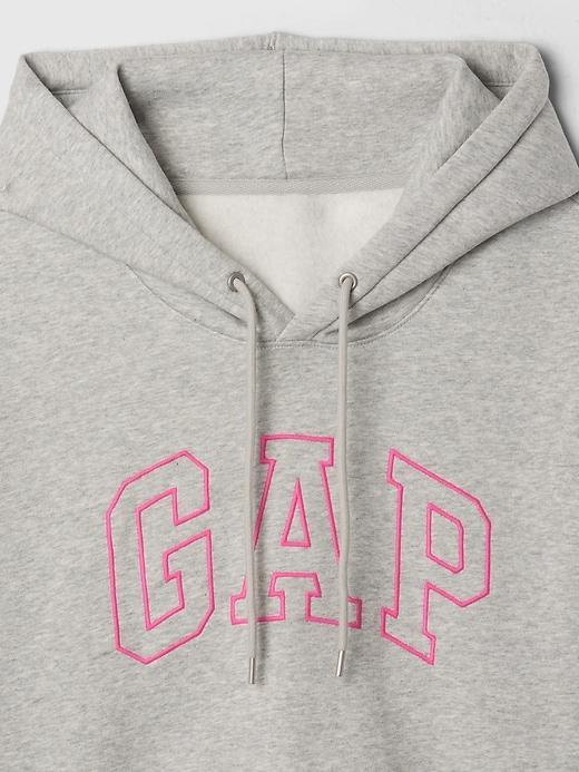 VintageSoft Arch Logo Cropped Hoodie Product Image
