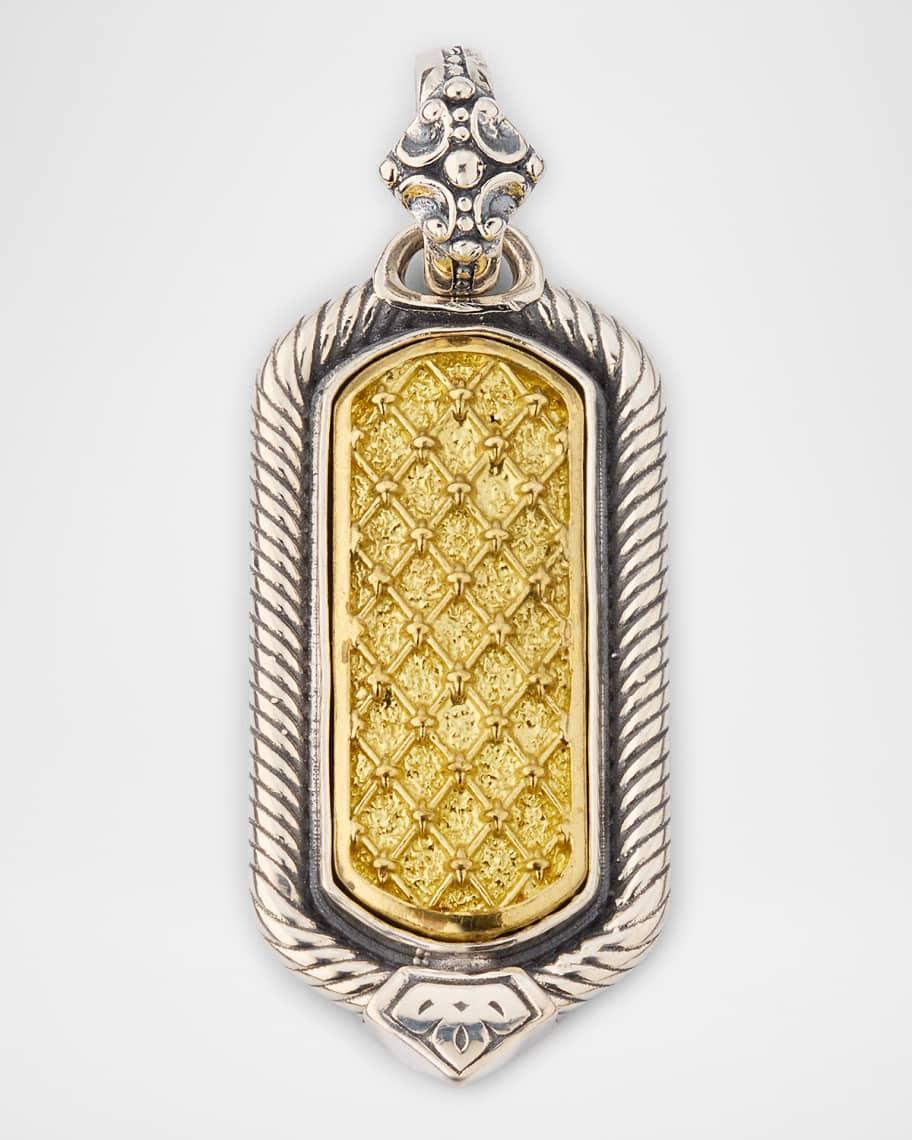 Mens Kavos Sterling Silver and Bronze Pendant Product Image