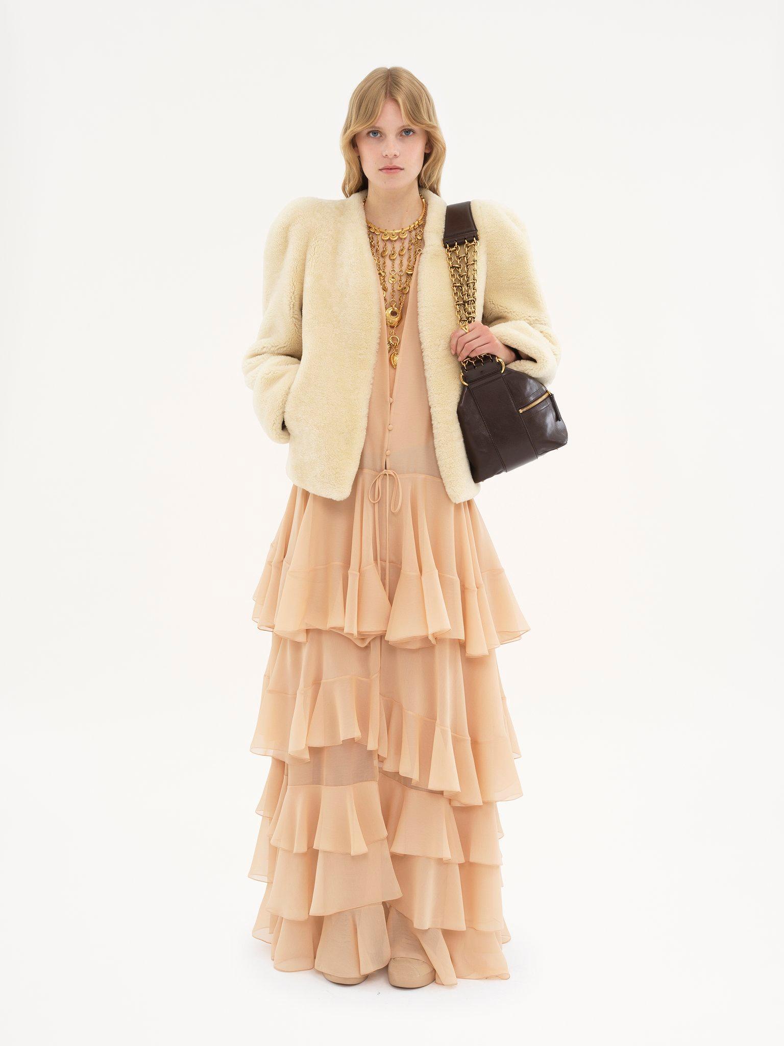 Boxy jacket in shearling Product Image