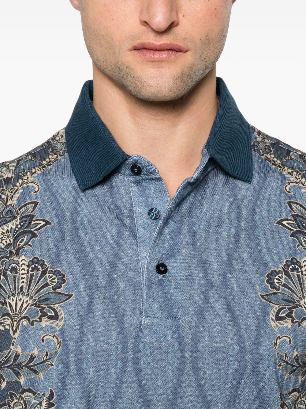 paisley-print polo shirt Product Image