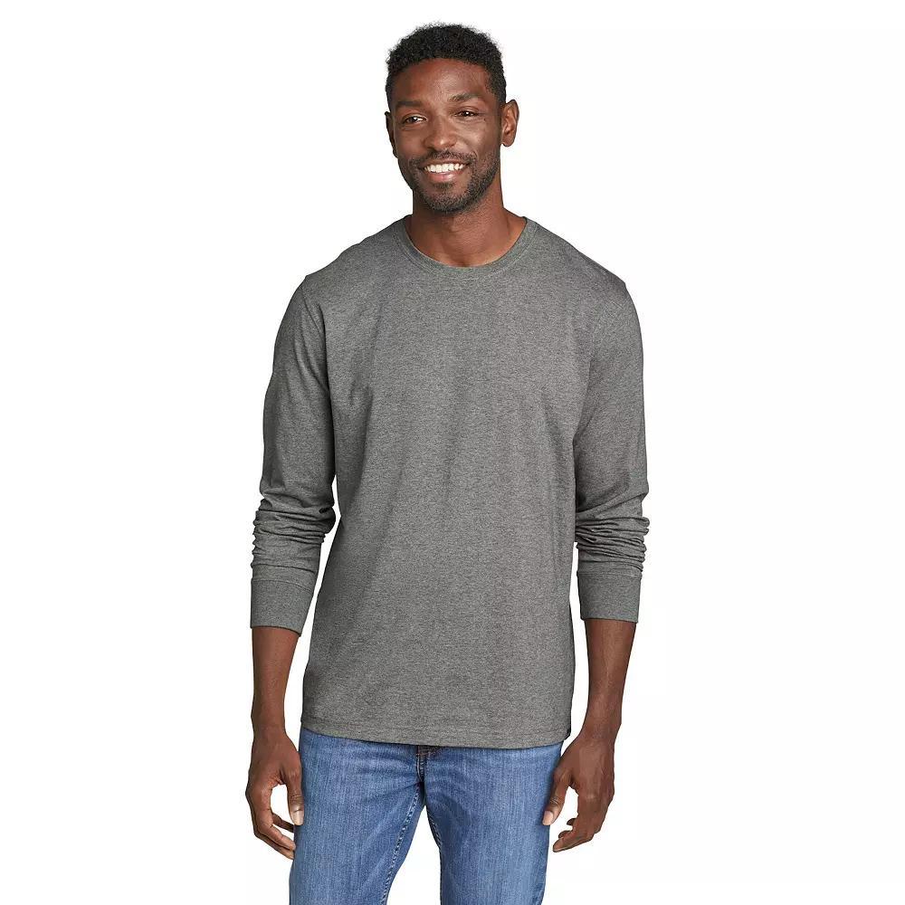 Men's Eddie Bauer Legend Wash Long Sleeve Classic Tee, Size: Small, Med Grey Product Image
