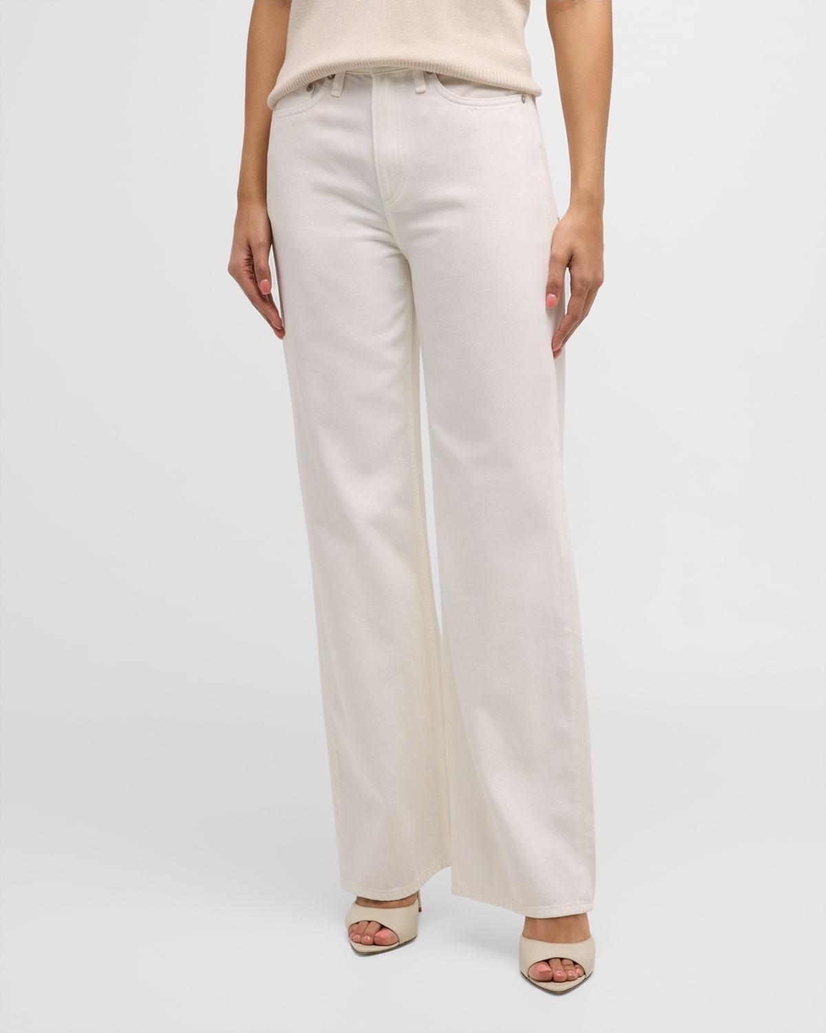 rag & bone Featherweight Logan High Rise Jeans in Optic White Product Image