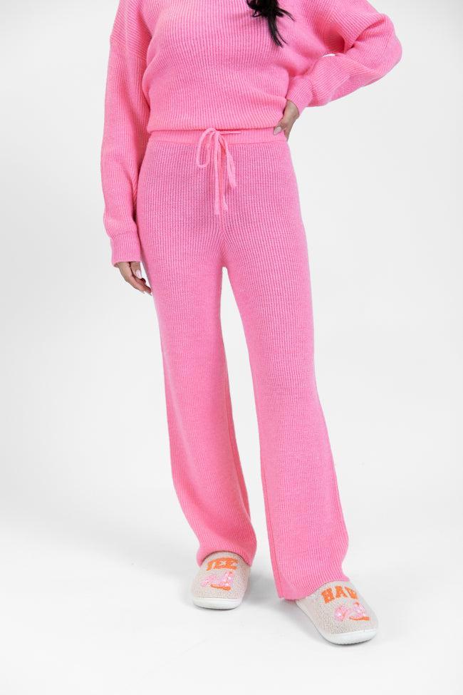 Cloud Chaser Pink Sweater Knit Pants FINAL SALE Product Image