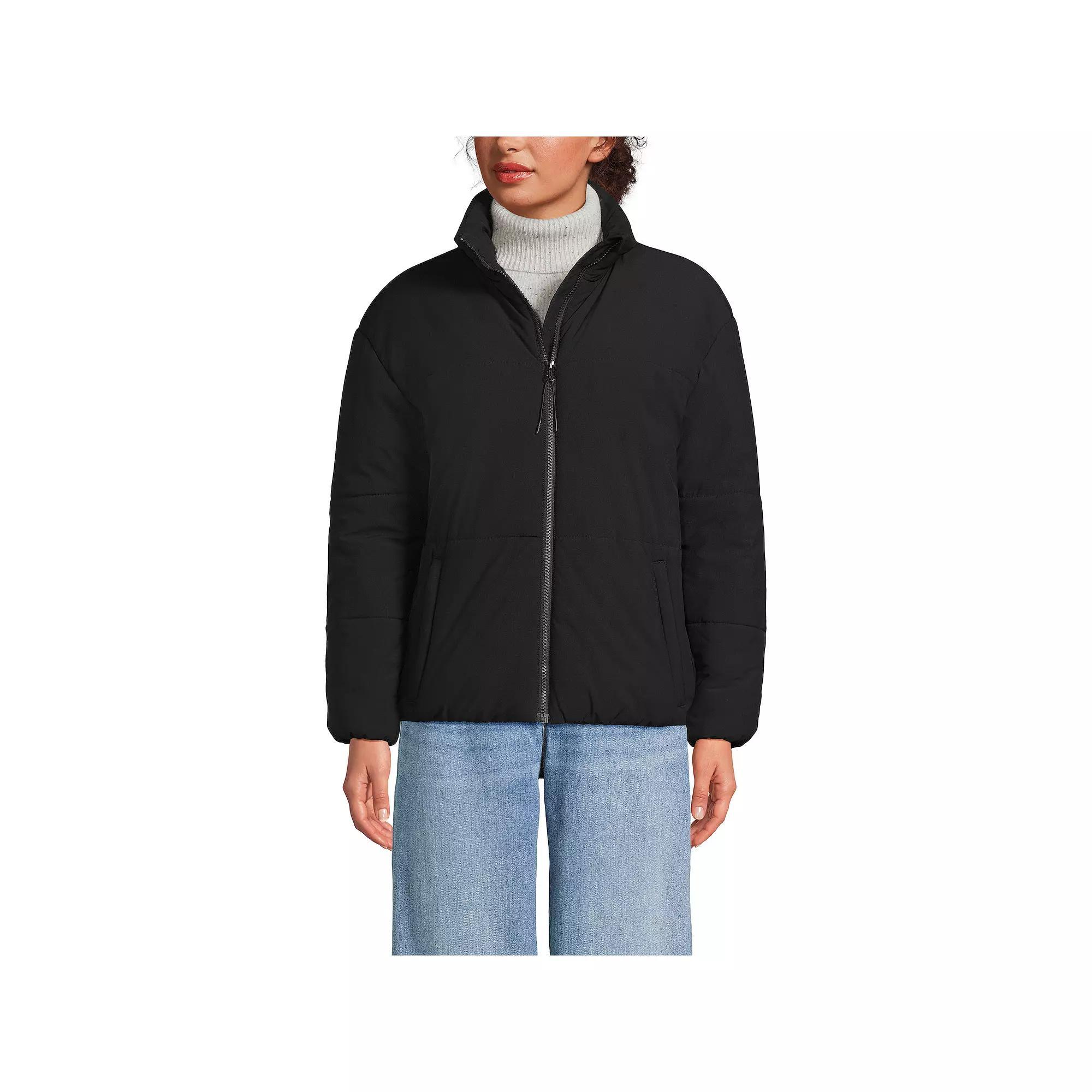 Women's Lands' End Insulated Mockneck Commuter Jacket, Size: XS, Soft Purple Product Image