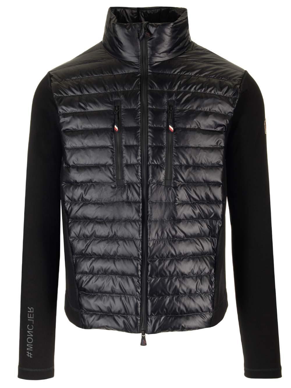 MONCLER Grenoble Zippered Cardigan In Black Product Image