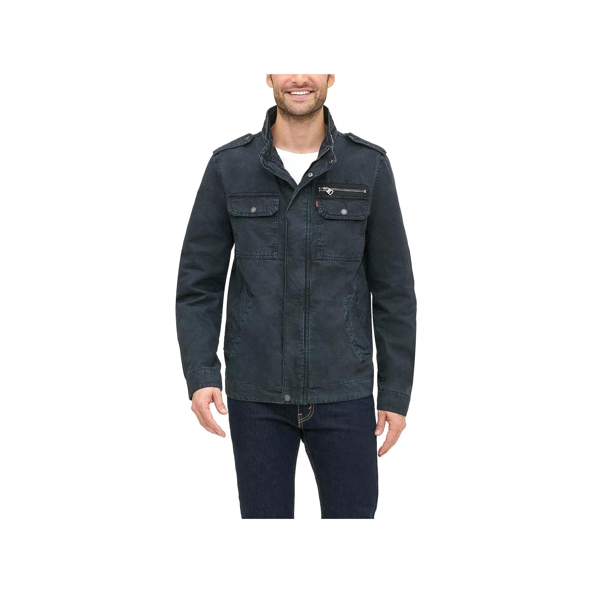 Mens Levis Unfilled Cotton Military Jacket Blue Product Image