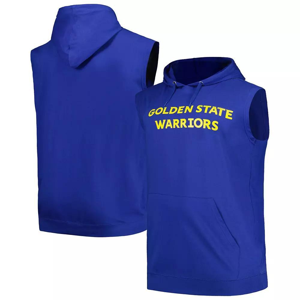Men's Fanatics Branded Royal Golden State Warriors Big & Tall Jersey Muscle Pullover Hoodie, Size: 2XLT, Blue Product Image