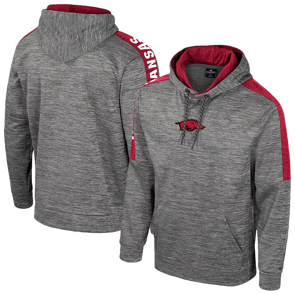 Men's Colosseum Heather Gray Arkansas Razorbacks Dozer Pullover Hoodie, Size: Medium, Grey Product Image