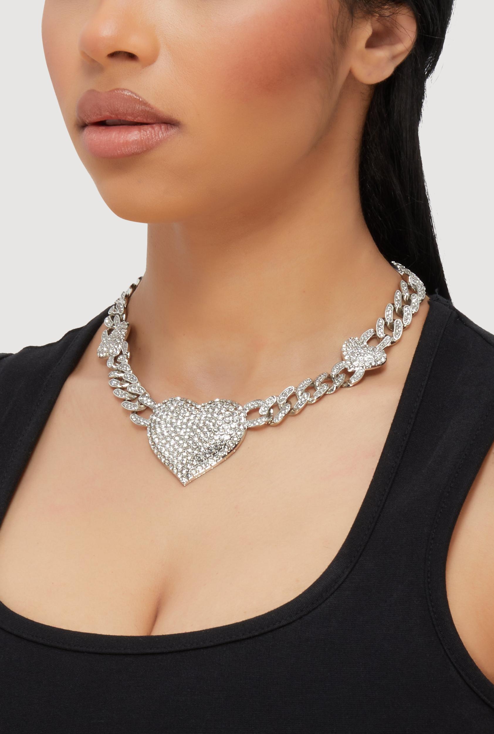 Africa Pendant Layered Chain Link Tennis Necklace Female Product Image