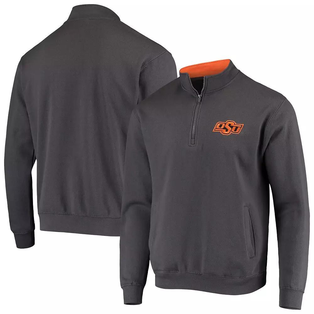 Men's Colosseum Charcoal Oklahoma State Cowboys Tortugas Logo Quarter-Zip Jacket, Size: 3XL Product Image