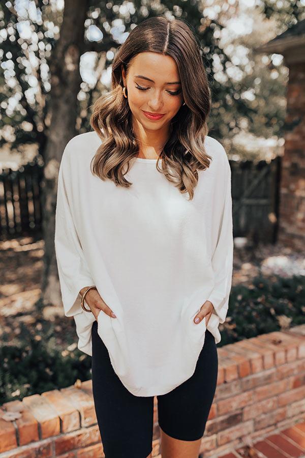 Easy To Style Oversized Dolman Tee in Ivory Product Image