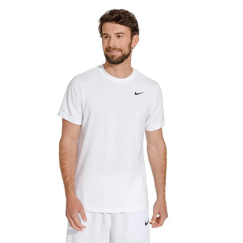 Men's Nike Dri-FIT Training Tee, Size: XXL, White Black Product Image