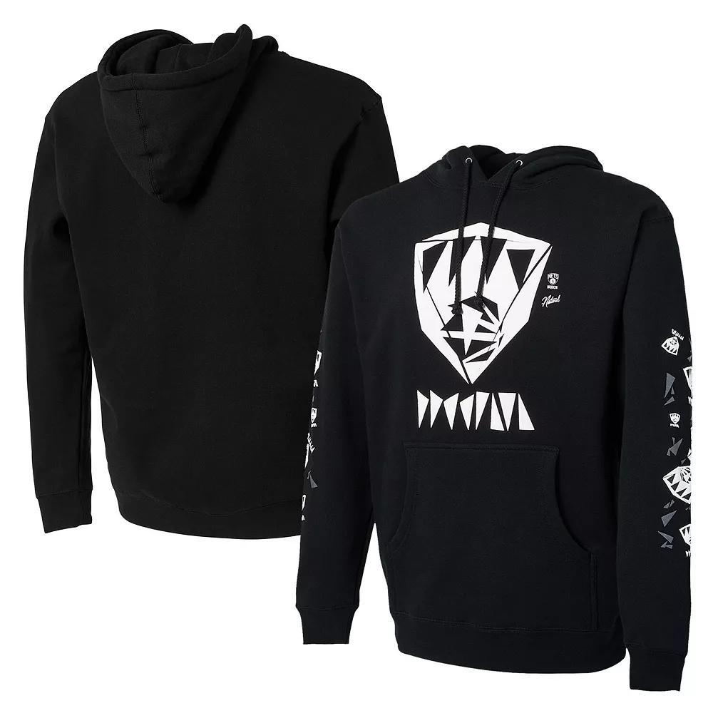 Men's NBA x Naturel Black Brooklyn Nets No Caller ID Pullover Hoodie, Size: 2XL Product Image