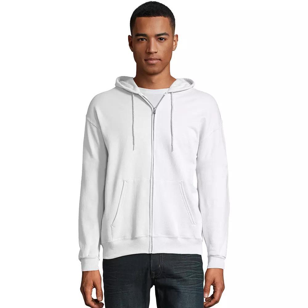 Men's Hanes® EcoSmart Fleece Full-Zip Hooded Jacket, Size: Large, Deep Royal1 Product Image