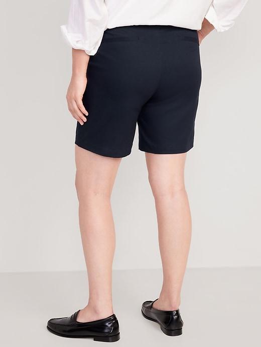 High-Waisted Uniform Bermuda Shorts -- 7-inch inseam Product Image