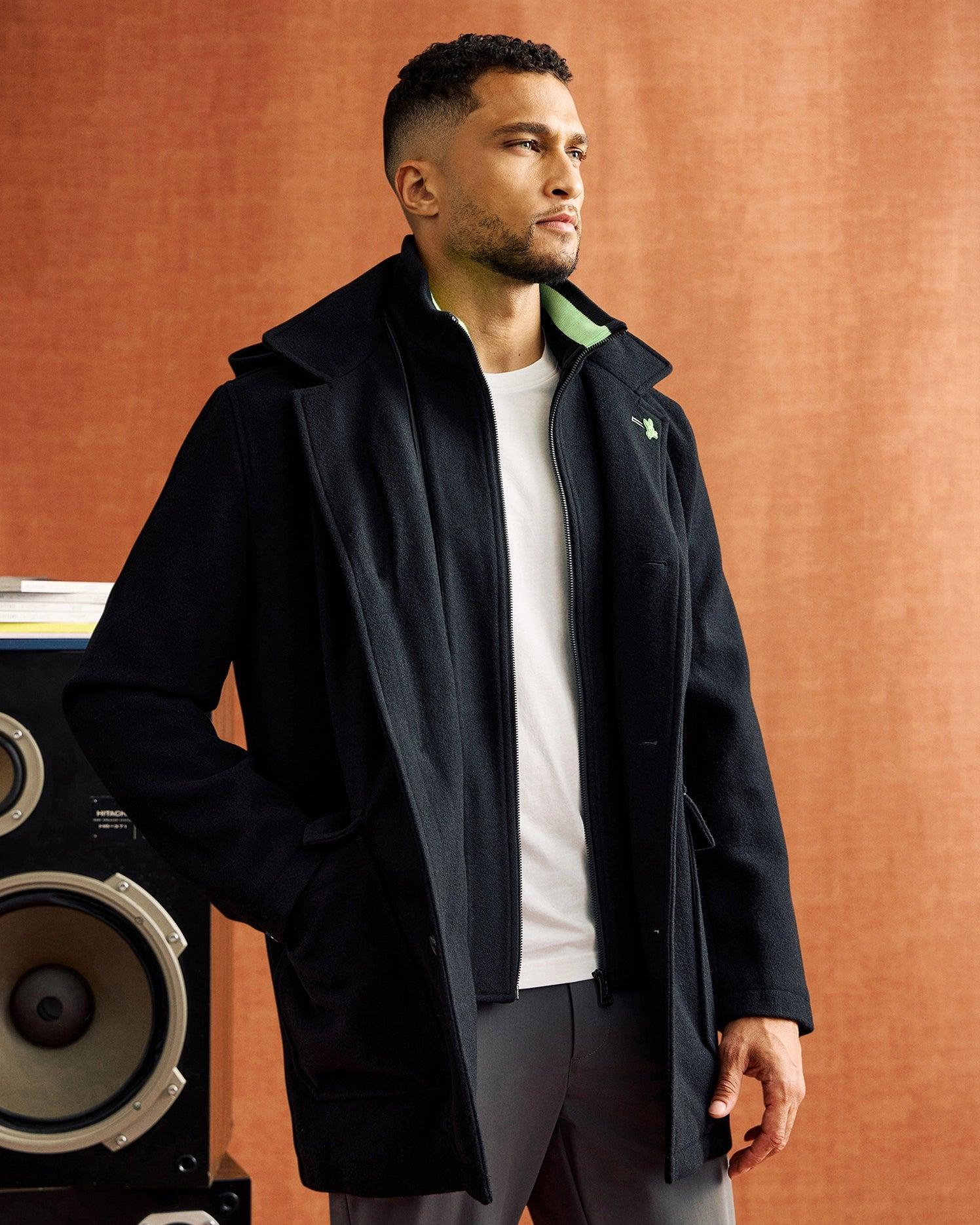 Men's Stafford Wool Blend Coat 001 BLACK / S Product Image