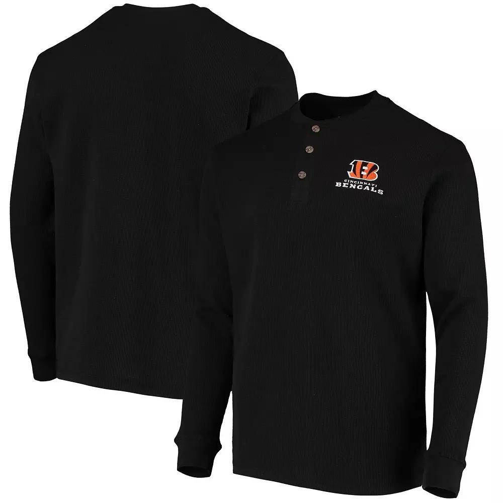 Mens Dunbrooke Cincinnati Bengals Logo Maverick Thermal Henley Long Sleeve T-Shirt Product Image