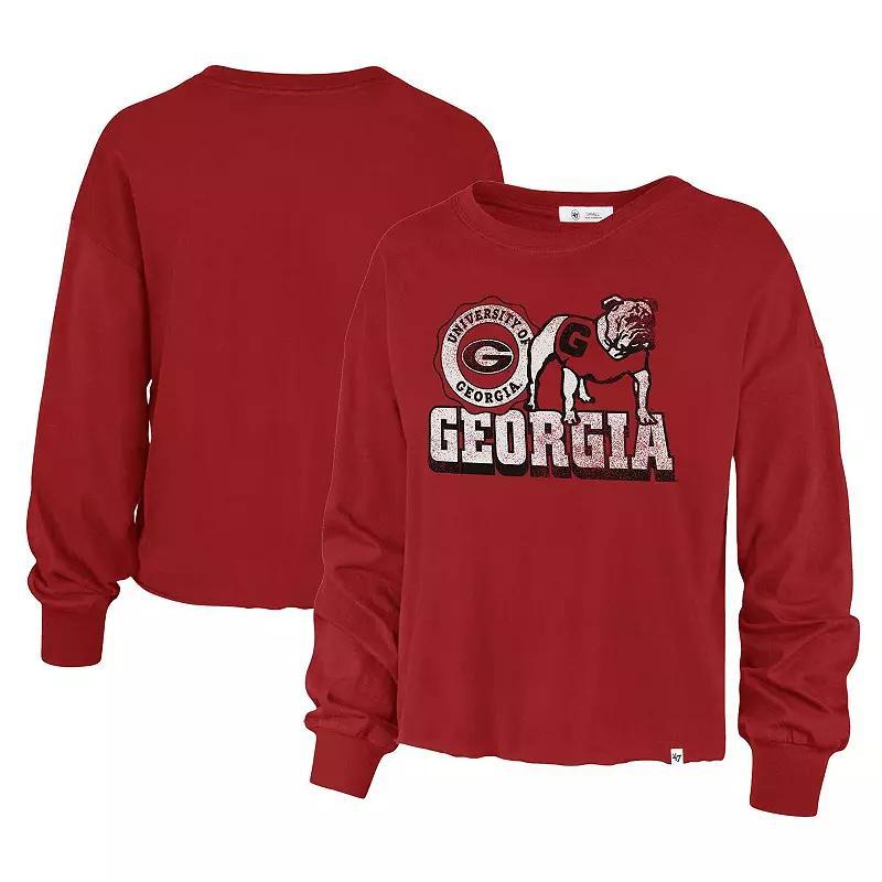 Women's '47 Red Georgia Bulldogs Bottom Line Parkway Long Sleeve T-Shirt, Size: Large Product Image