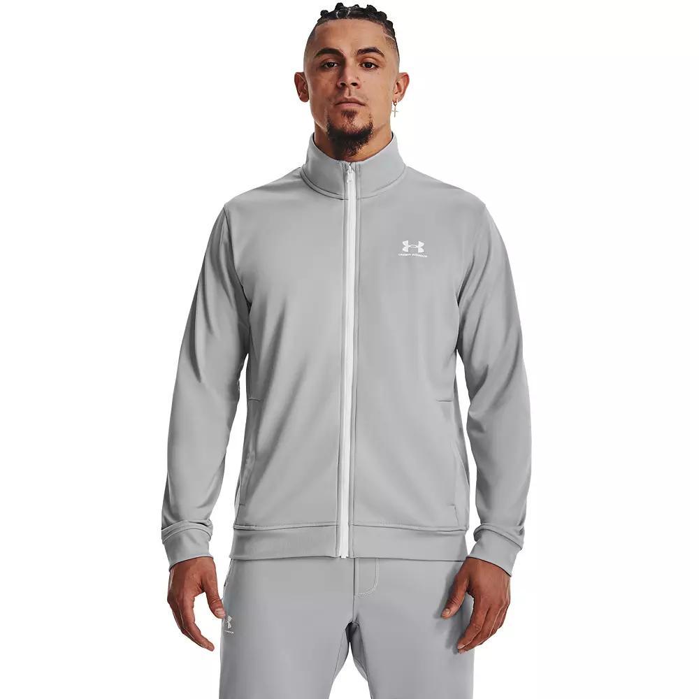 Men's Under Armour Tricot Jacket, Size: XL, Mod Gray White Product Image