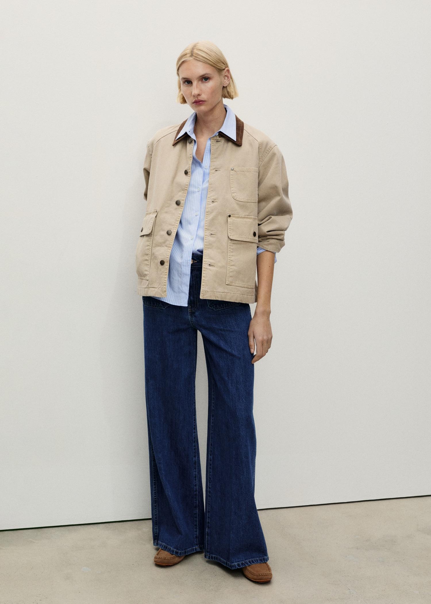 Wide-leg jeans with pockets - Women | MANGO USA Product Image