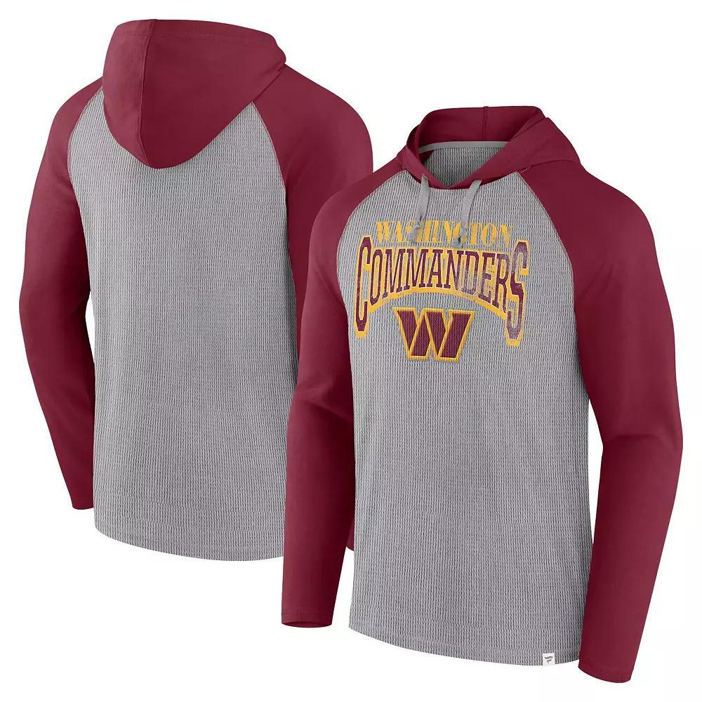 Men's Fanatics Gray/Aqua Miami Dolphins Under Center Long Sleeve Hoodie T-Shirt, Size: 3XL, Grey Product Image