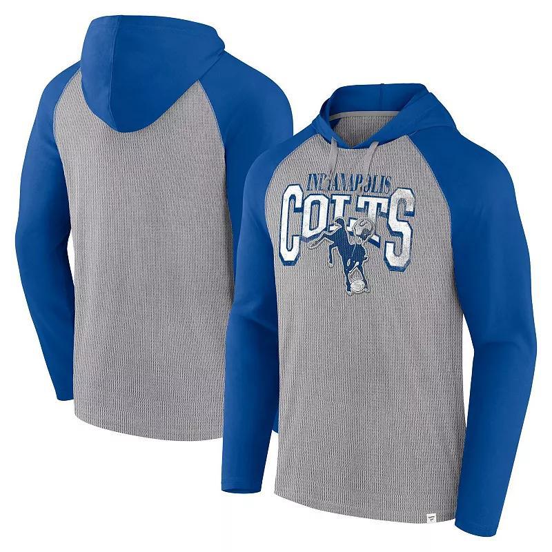 Men's Fanatics Silver/Navy Dallas Cowboys Under Center Long Sleeve Hoodie T-Shirt, Size: Small Product Image