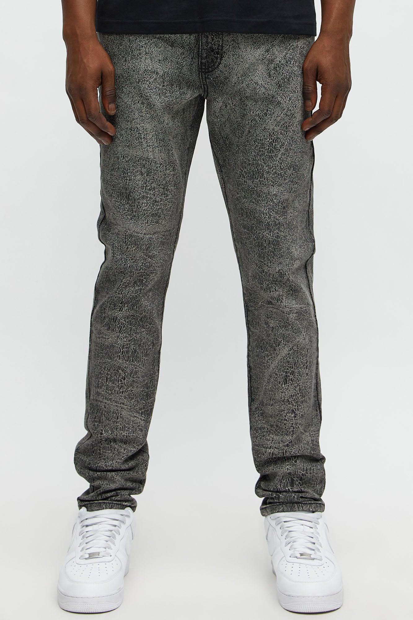 Crack The Code Skinny Jeans - Grey Male Product Image