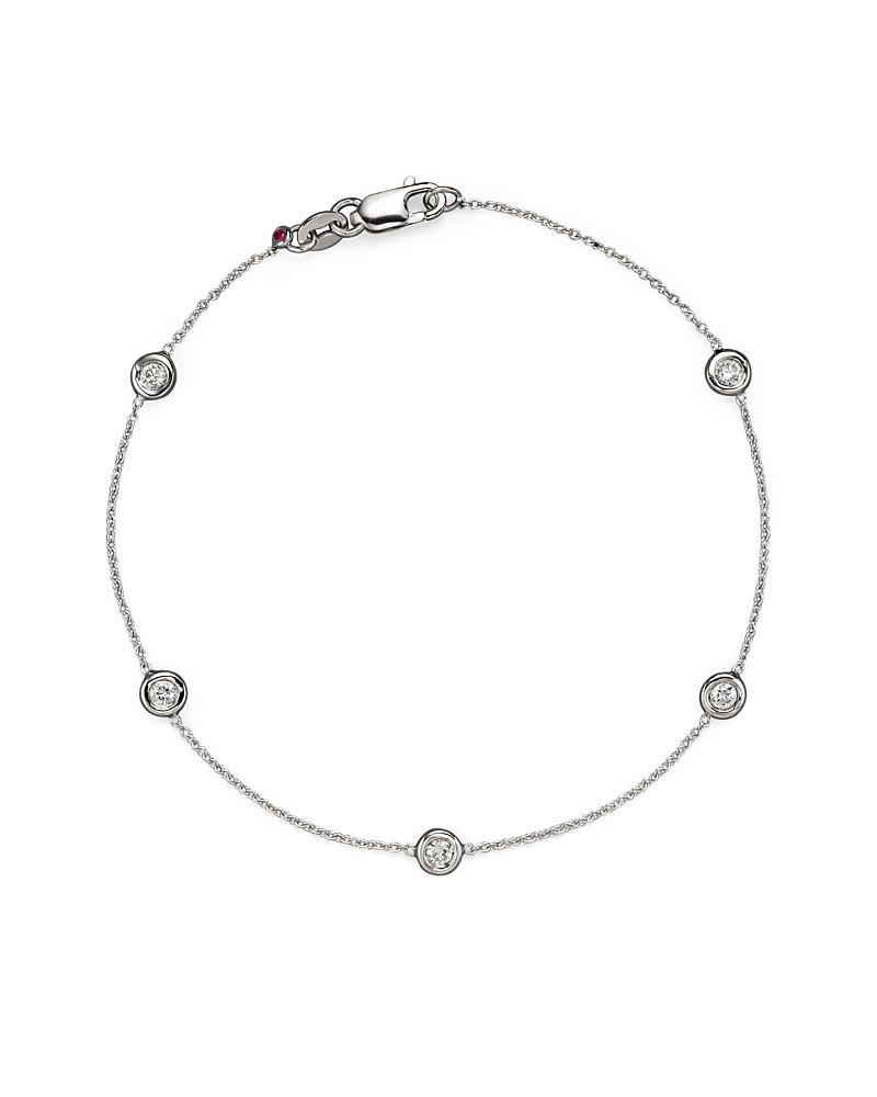 Roberto Coin 18K White Gold Bezel Diamond Bracelet Product Image