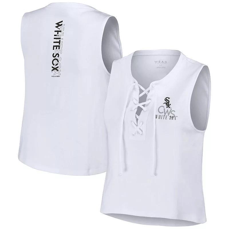 Womens WEAR by Erin Andrews Chicago Sox Lace-Up Tank Top Product Image