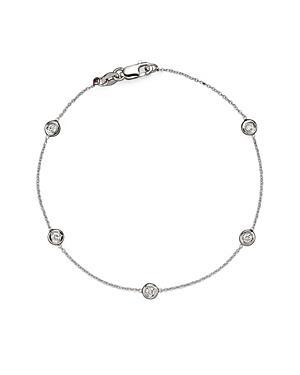 Roberto Coin 18K White Gold Bezel Diamond Bracelet Product Image