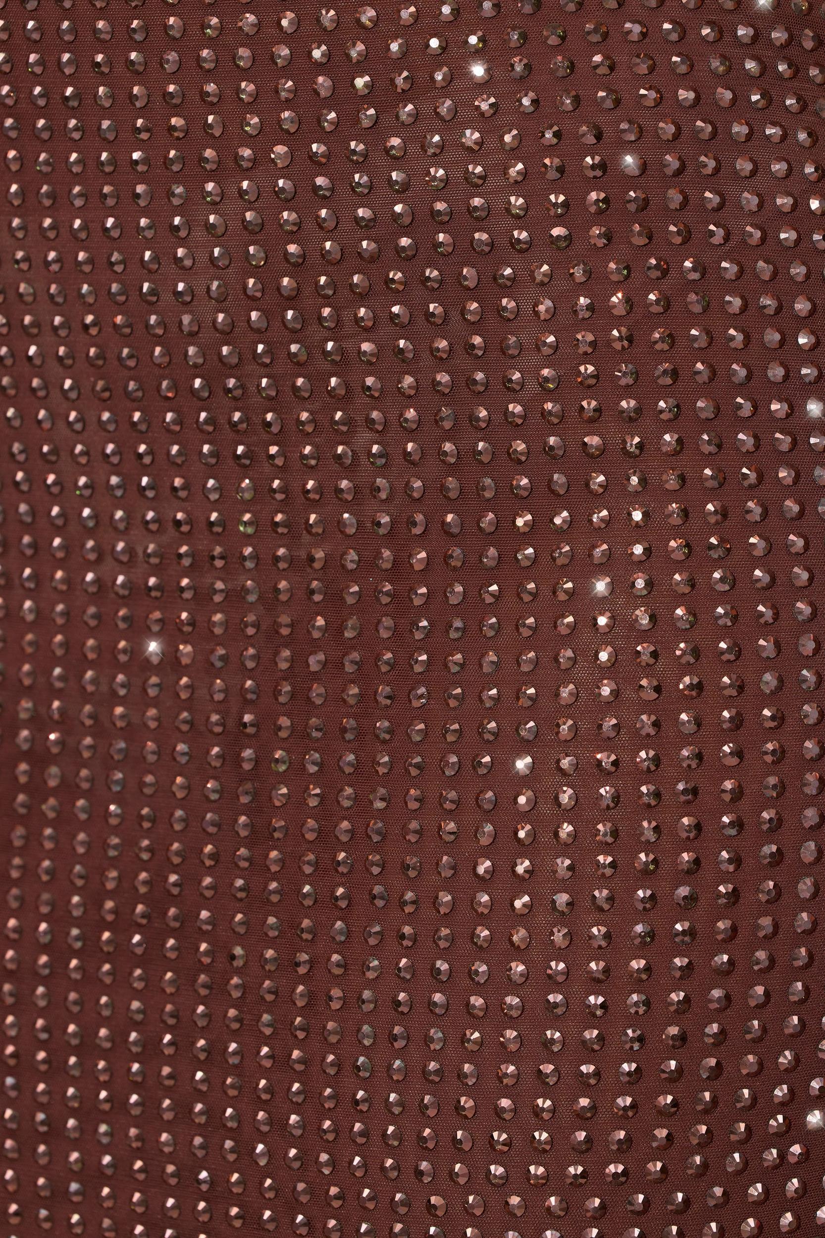 Embellished Mid Rise Maxi Skirt in Espresso Product Image