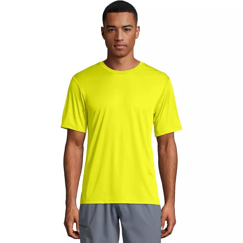 Men's Hanes® CoolDRI Performance Tee, Size: Large, Safety Green Product Image
