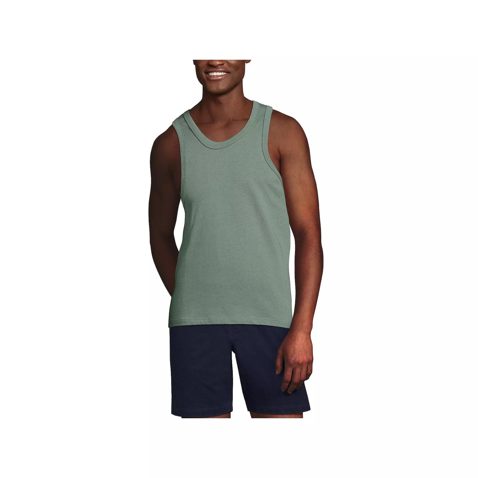Men's Lands' End Heavy Weight Tank Top, Size: Small, Tea Leaf Product Image