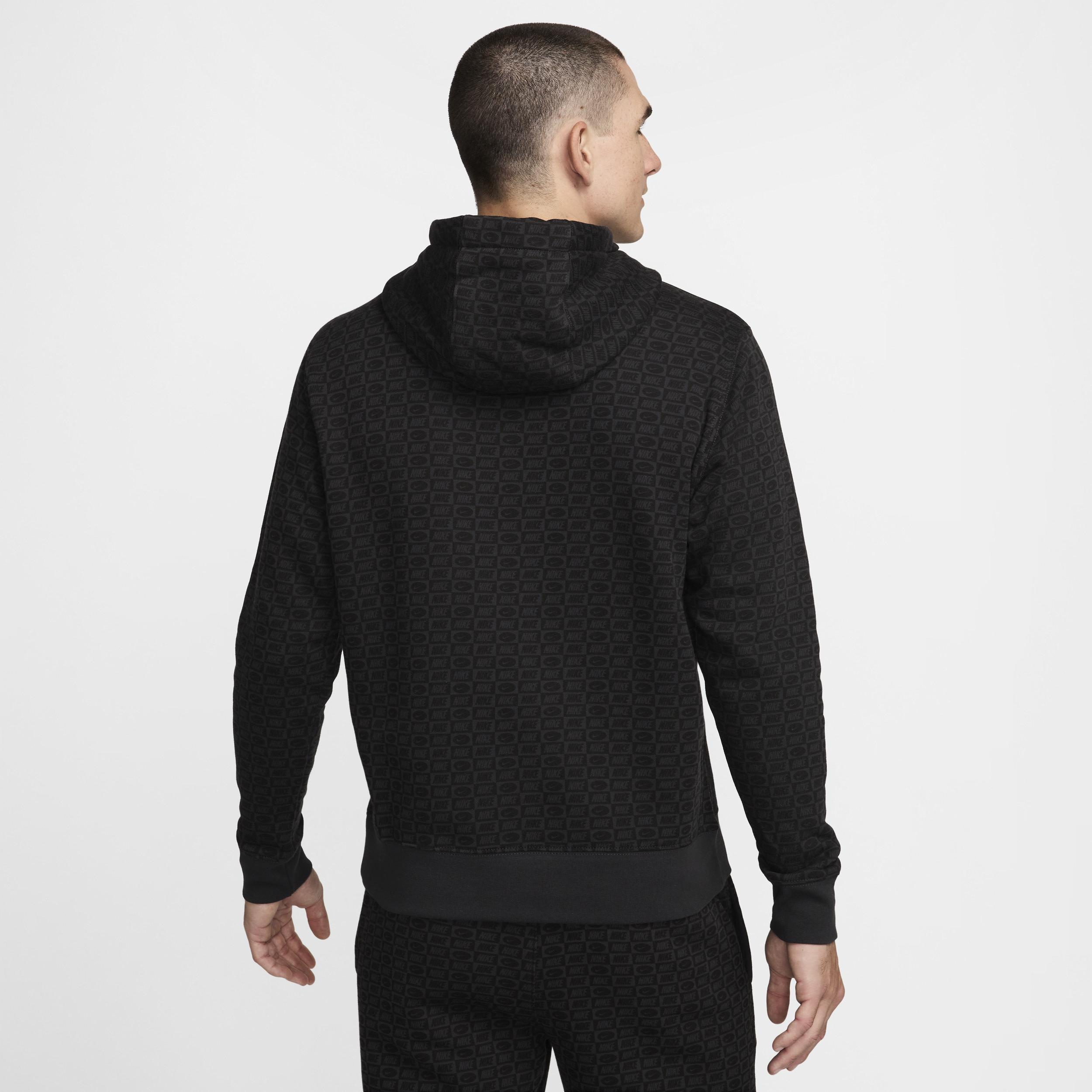 Mens Nike Sportswear Patterned Club Fleece Pullover Hoodie Product Image
