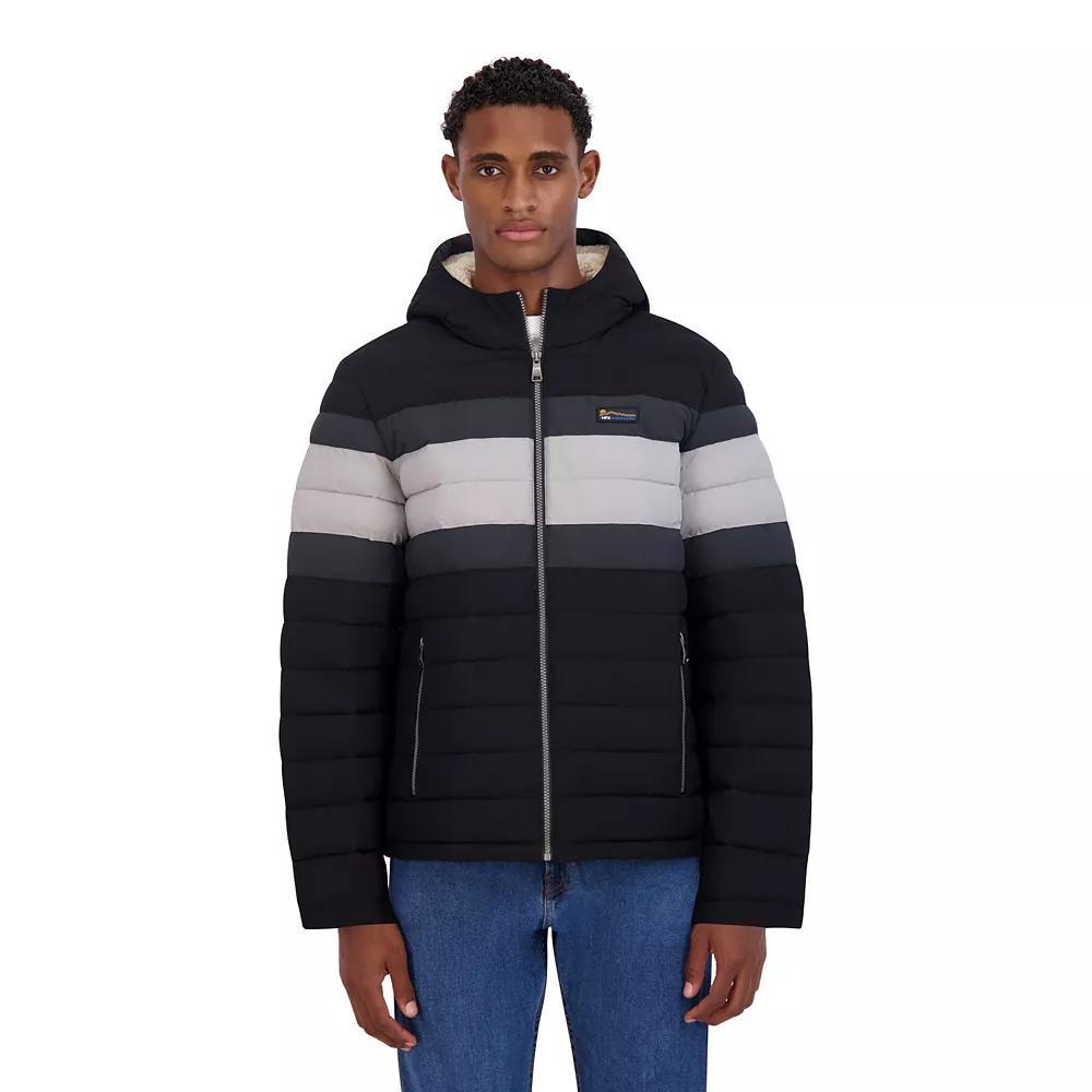 Men's Halitech Puffer Coat, Size: XL, Black Grey Product Image
