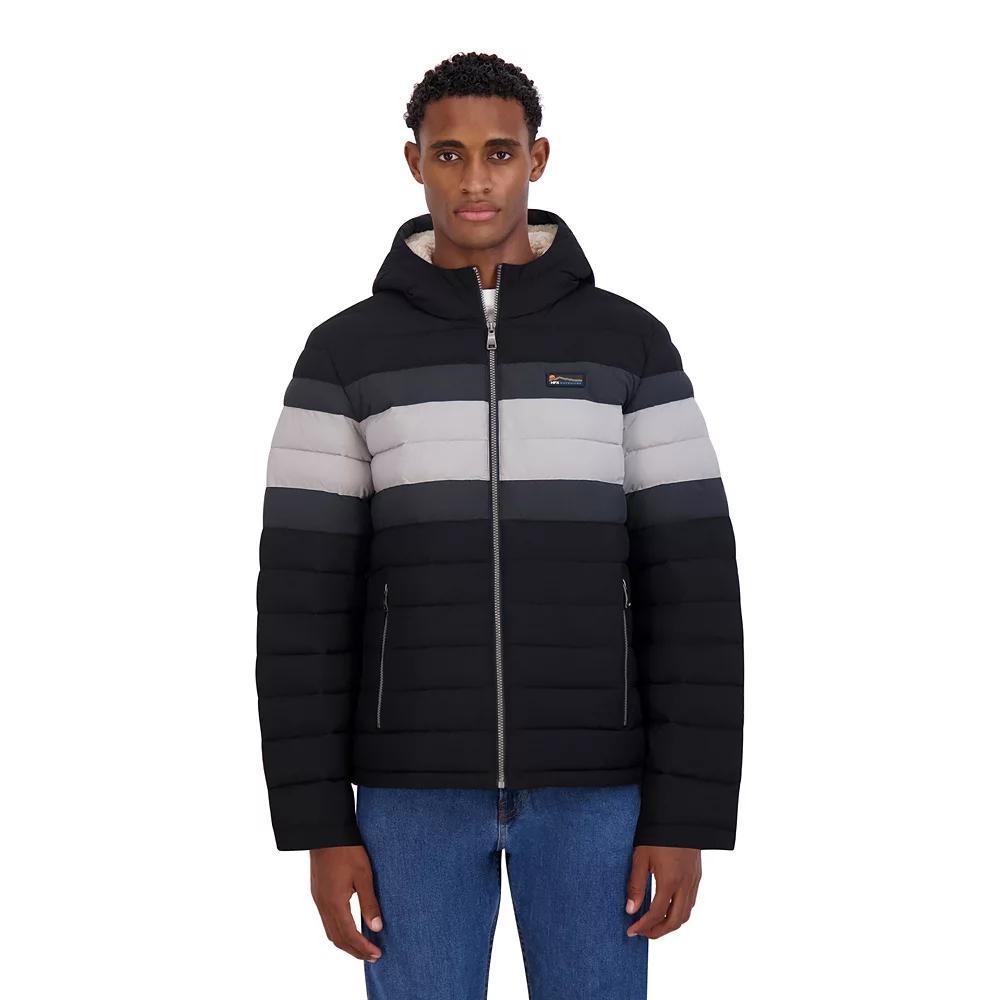 Men's Halitech Puffer Coat, Size: XL, Black Grey Product Image