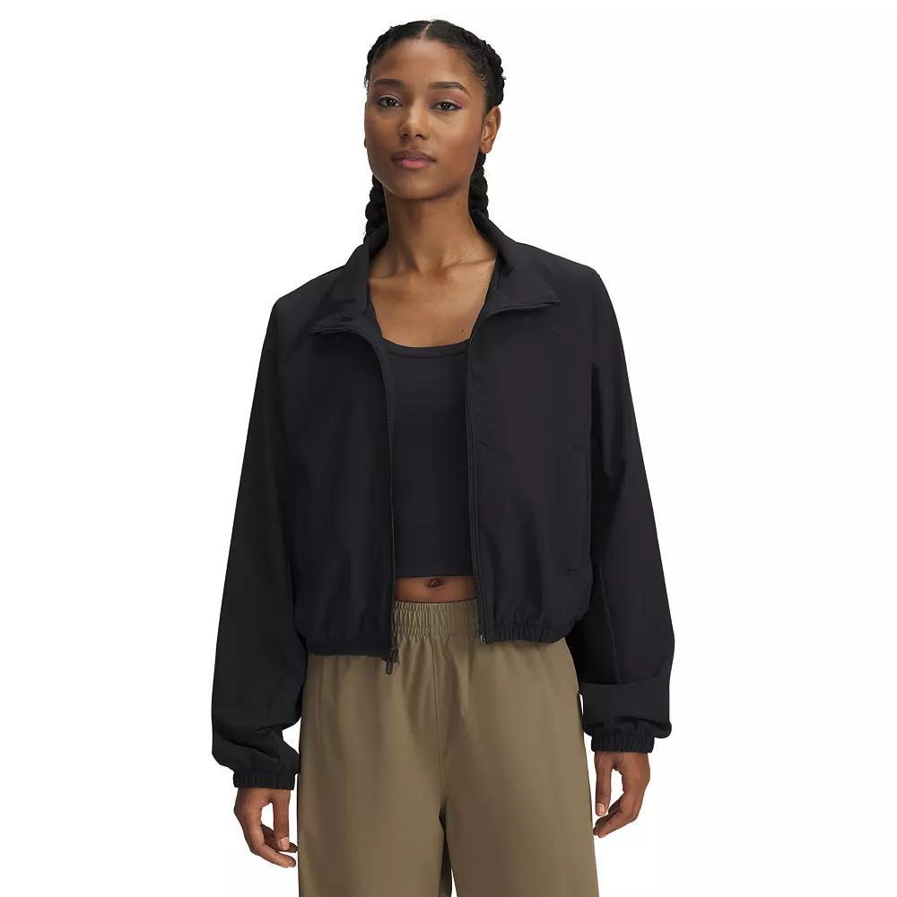 Womens Under Armour Rival Woven Crop Jacket Product Image