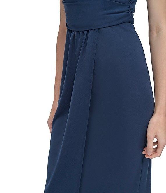 DKNY by Donna Karan Sleevless Ruched Sheath Midi Dress Product Image
