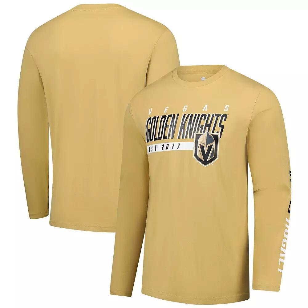 Men's Fanatics  Gold Vegas Golden Knights Long Sleeve T-Shirt, Size: 3XL, Lvk Gold Product Image