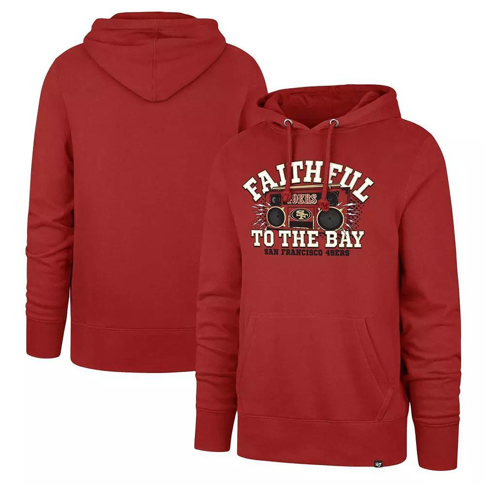 Men's '47 Scarlet San Francisco 49ers Faithful to the Bay Regional Headline Pullover Hoodie, Size: Large, Red Product Image