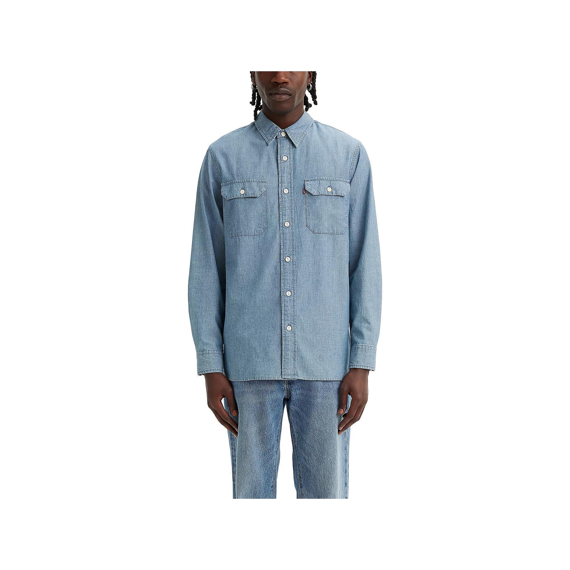 Men's Levi's® Classic Worker Button-Down Shirt, Size: Medium, Chambray Product Image