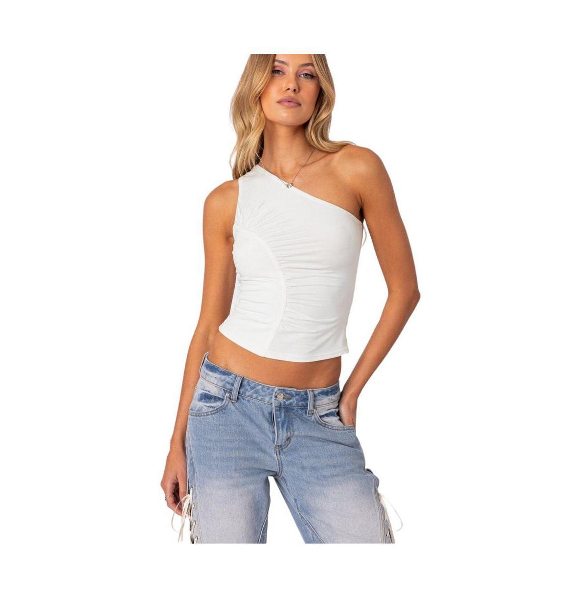 Edikted Womens Ivy ruched one shoulder top Product Image