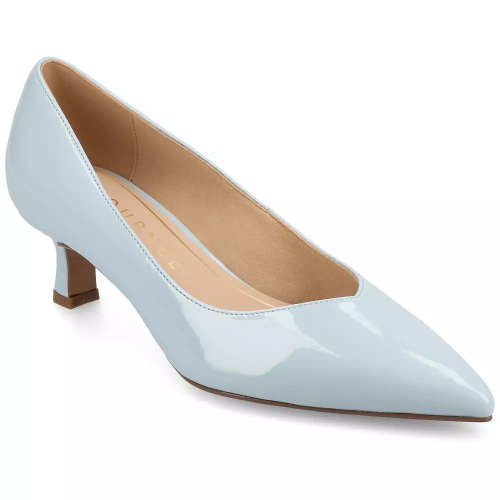 Journee Pammie Medium and Wide Width Womens Slip-On Kitten Heel Pumps Product Image