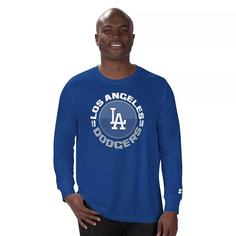 Men's Starter Royal Los Angeles Dodgers Halftime Long Sleeve T-Shirt, Size: XL, Blue Product Image