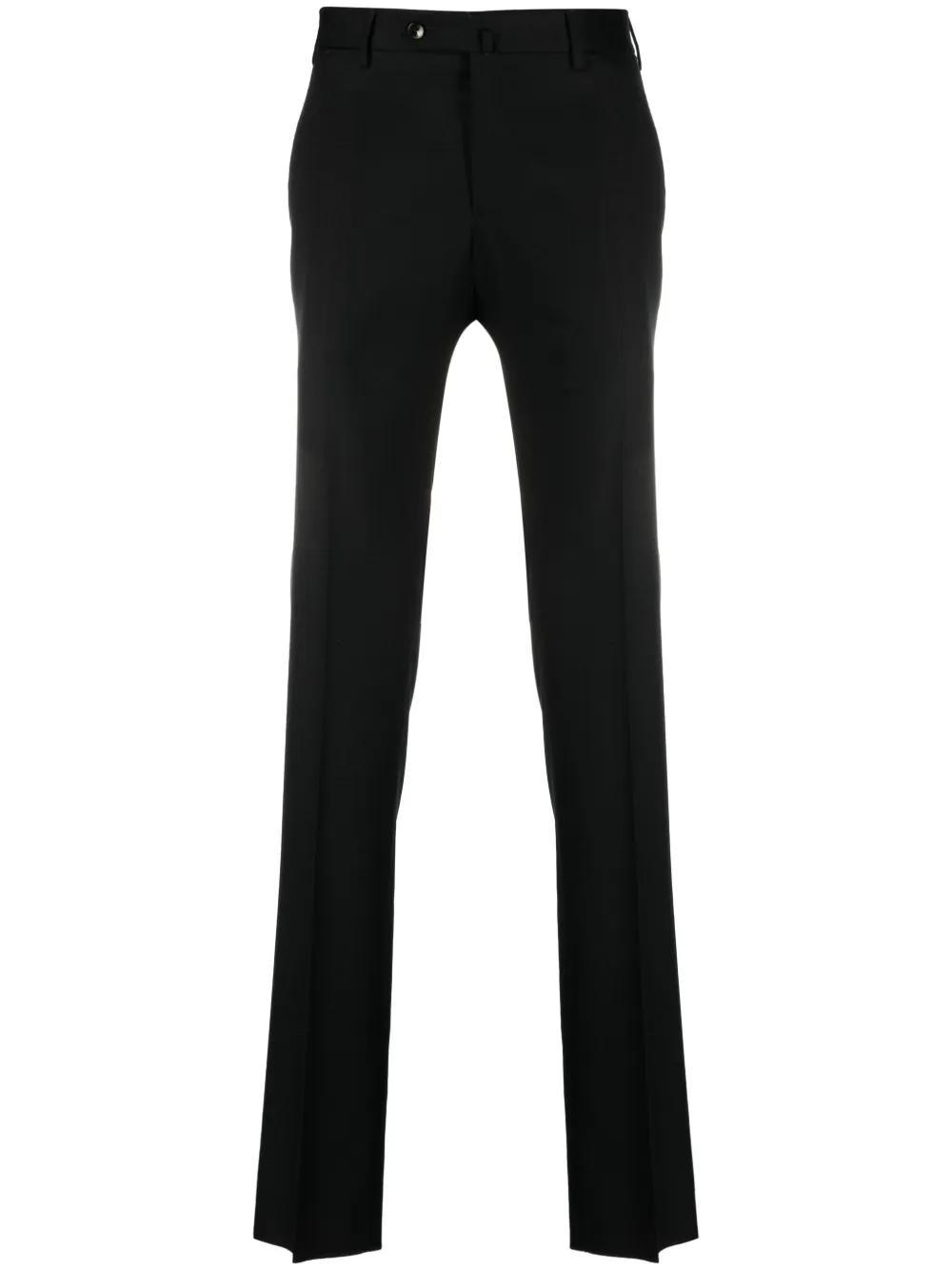 PT TORINO Tailored Pressed-crease Trousers In Black Product Image