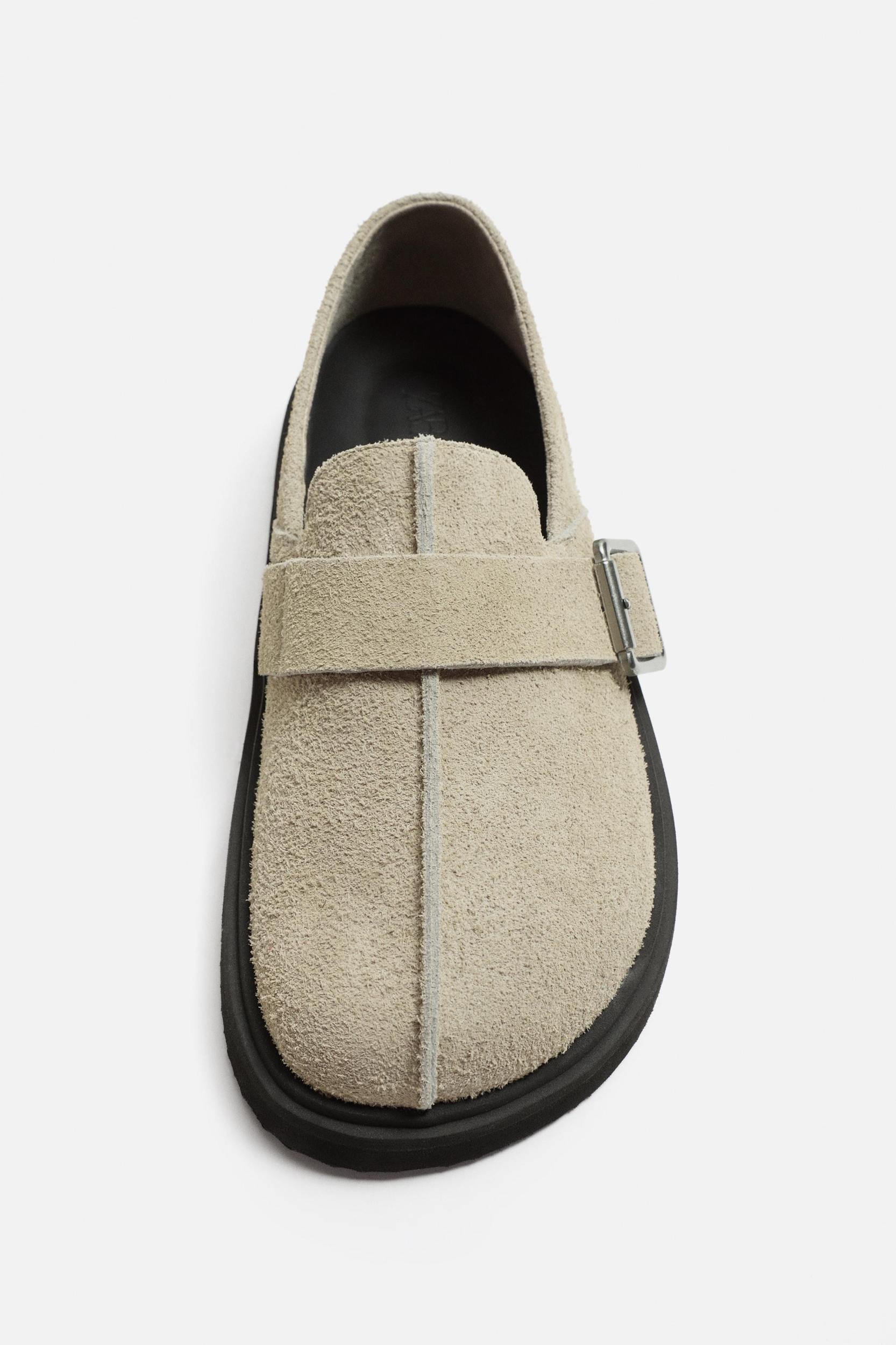 BUCKLE LEATHER CLOGS Product Image