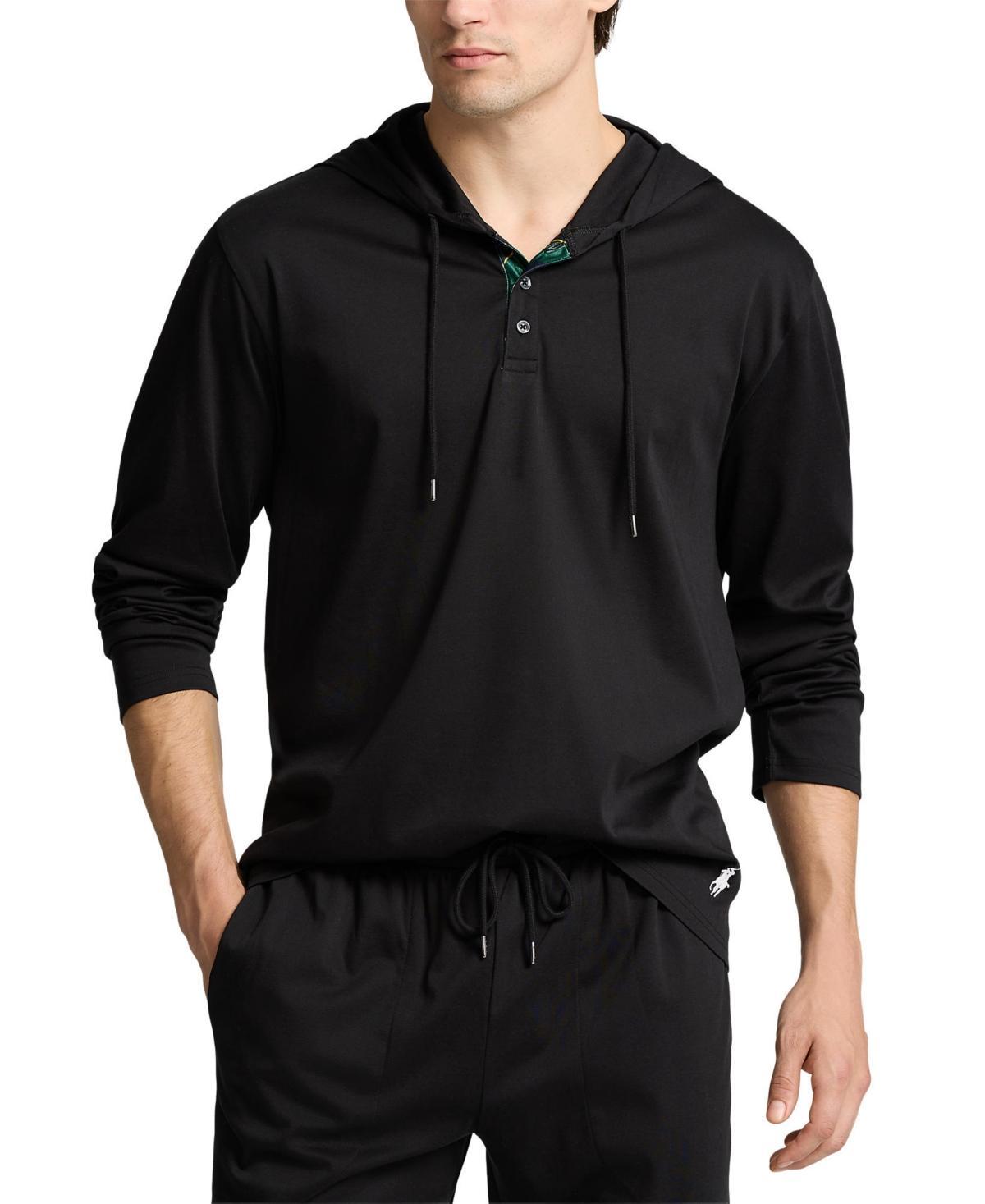 POLO RALPH LAUREN Men's Cotton Sleep Hoodie In Navy Product Image