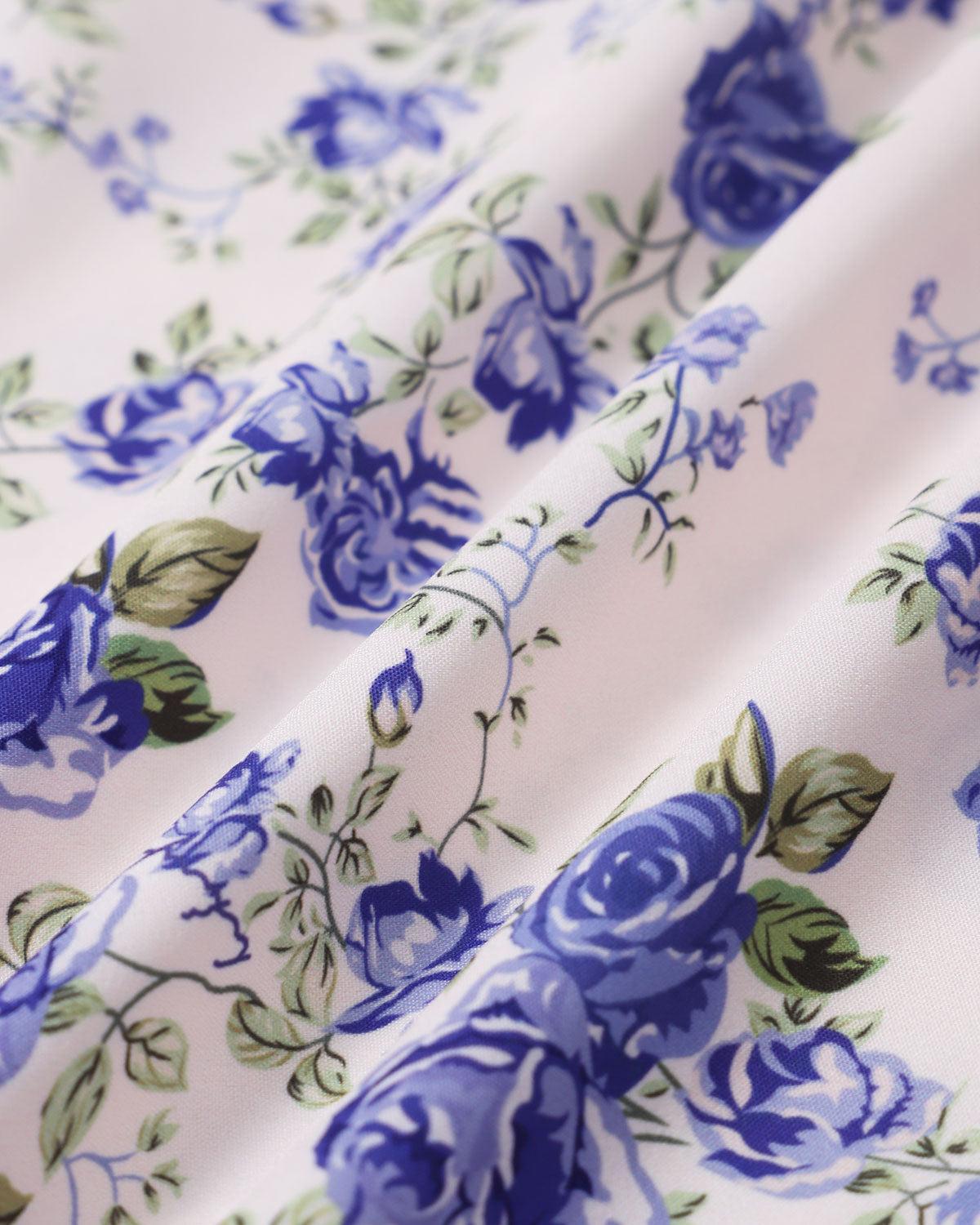 White Floral Ruched Slip Midi Dress Product Image