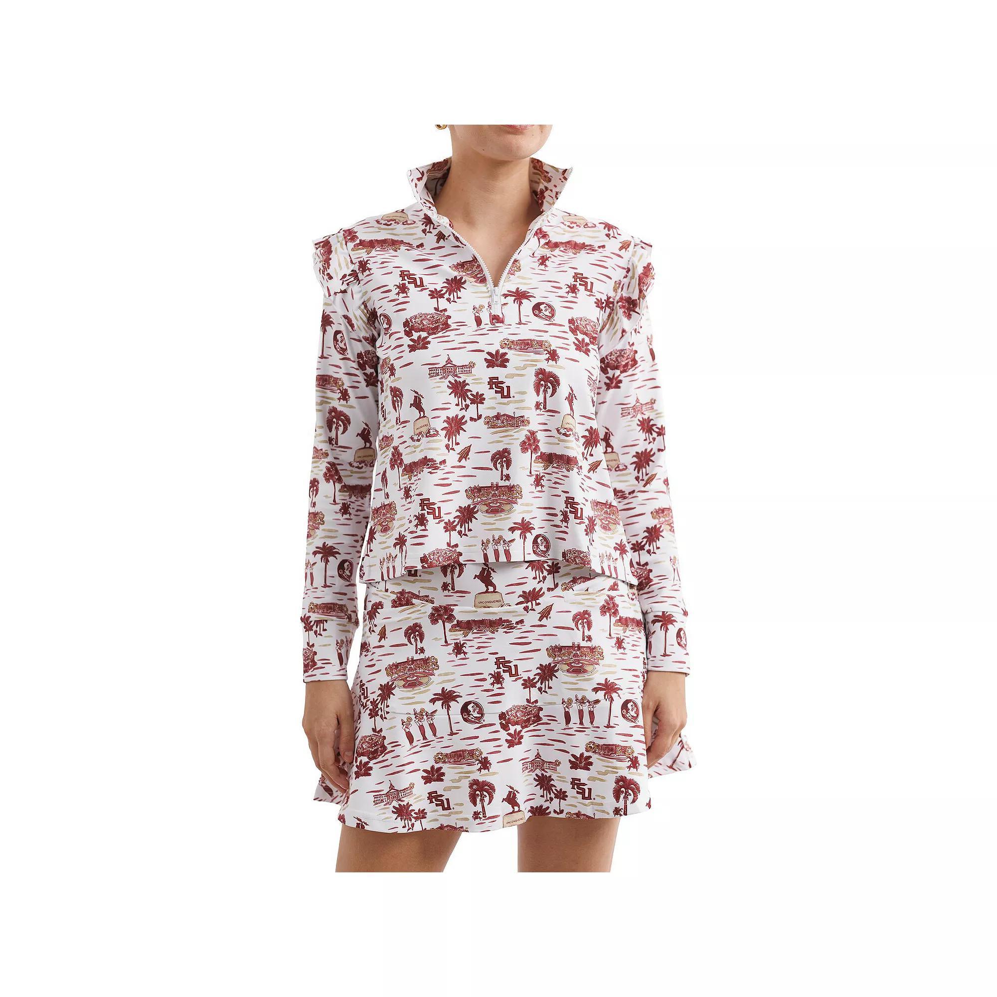 Women's Smith & Quinn White/Garnet Florida State Seminoles Tailgate Collection Grayson Top, Size: Small Product Image
