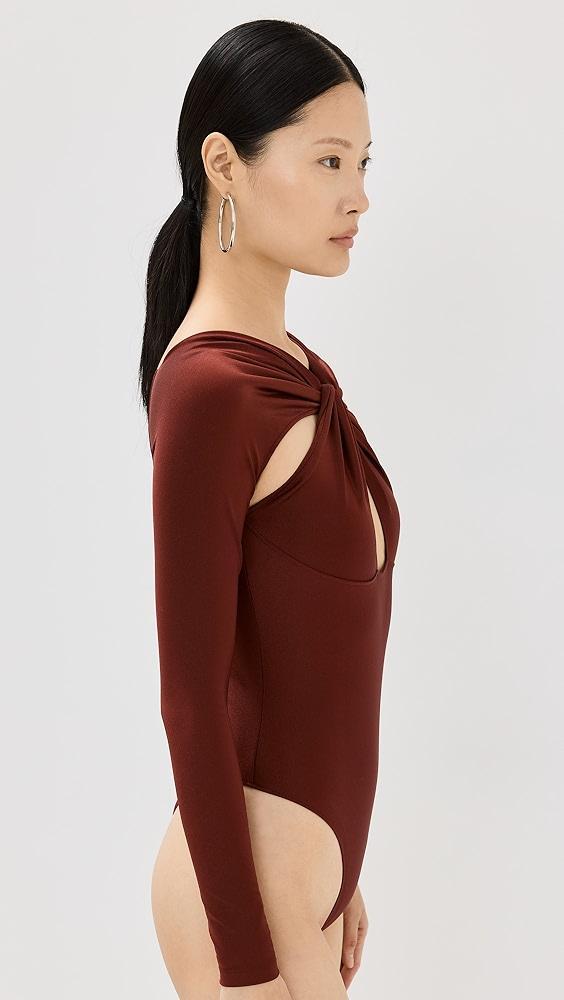 Coperni Twisted Cut Out Jersey Thong Bodysuit | Shopbop Product Image